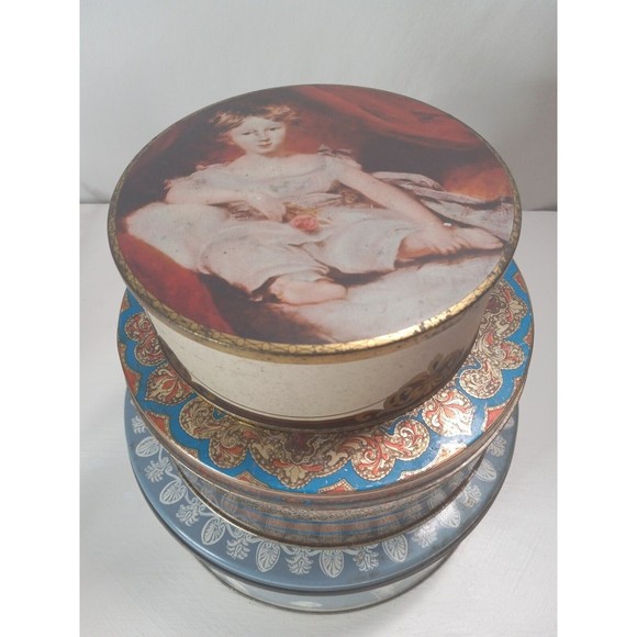 Vintage tin lot Hostess Cake Continental Baking, Thorne, Atlantic Can Co, Jasper - Picture 10 of 10